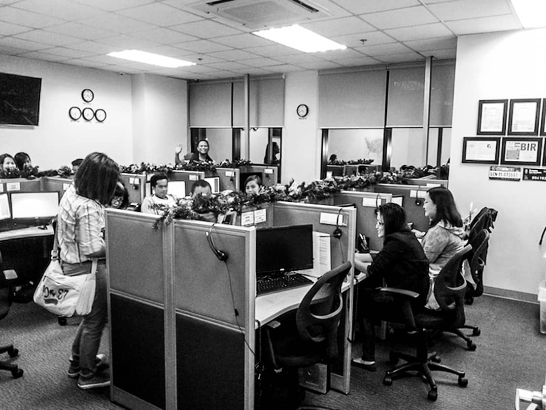 The growing team’s workspace at KMC Solutions