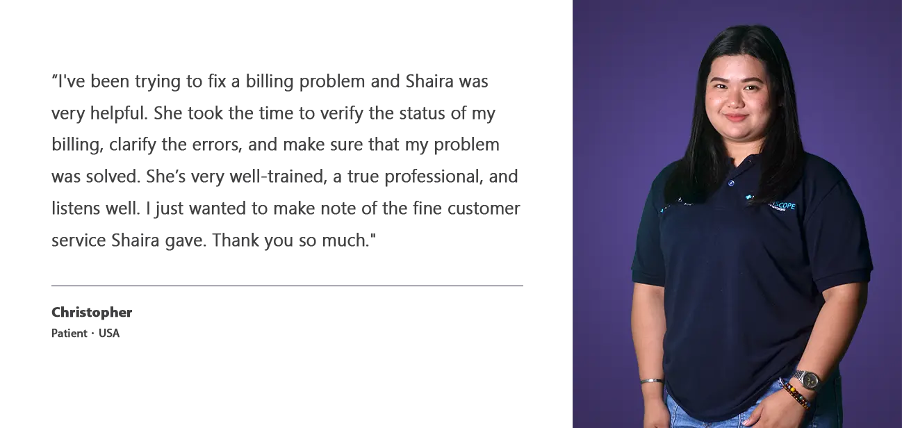 Testimonial featuring Shaira