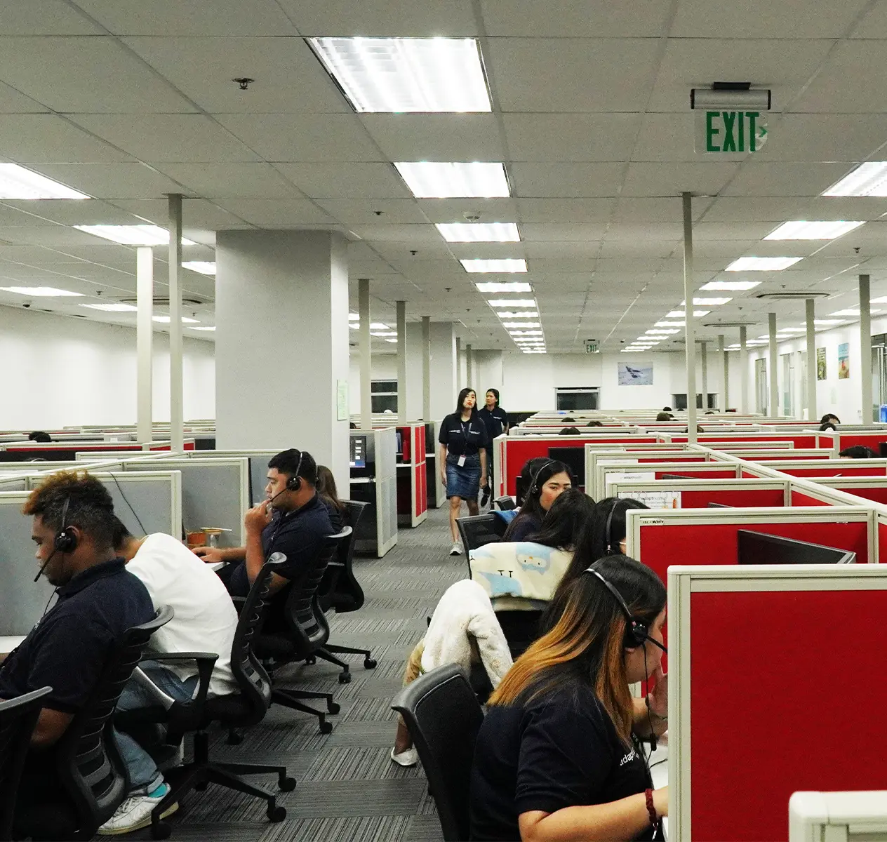 Healthscope staff working inside the Philippine operations center